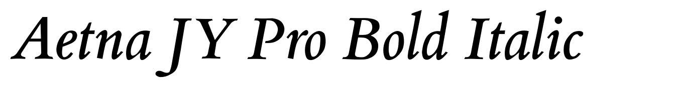 Aetna JY Pro Bold Italic